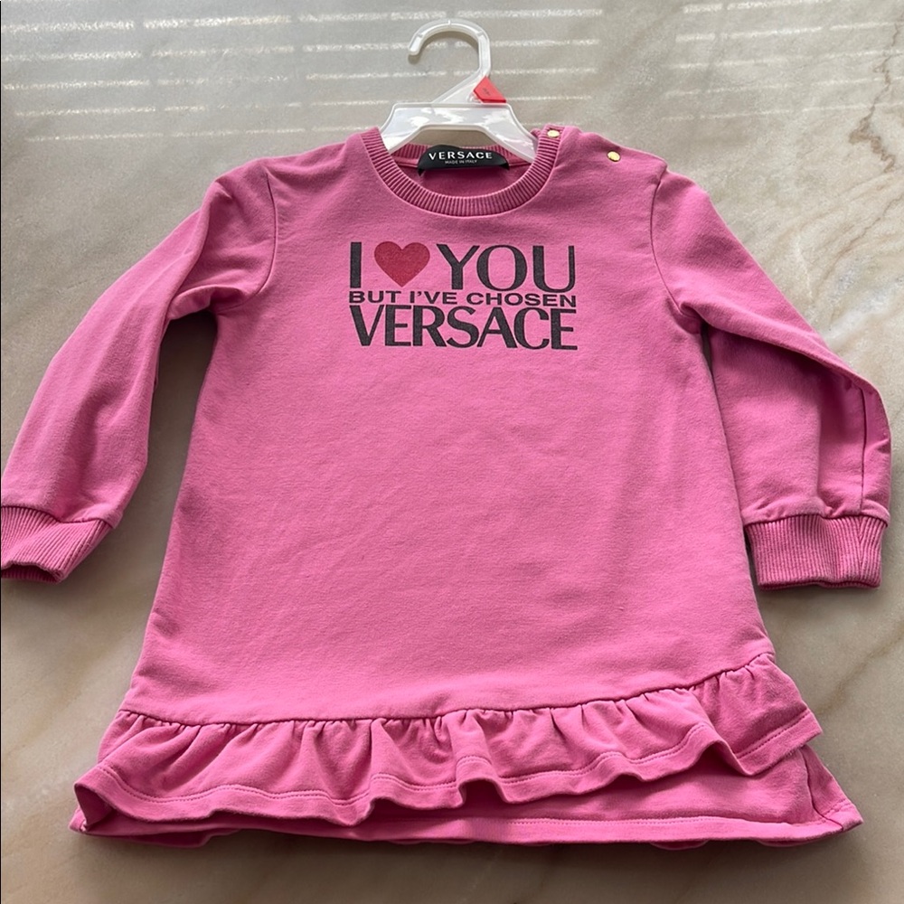 Versace Pink Casual Long Sleeve Dress